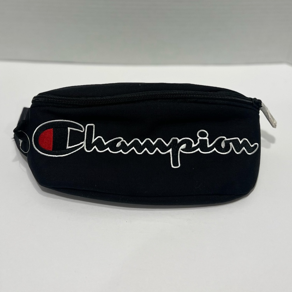 Champion Prime Black Sling Bag Fanny Pack Embroidered